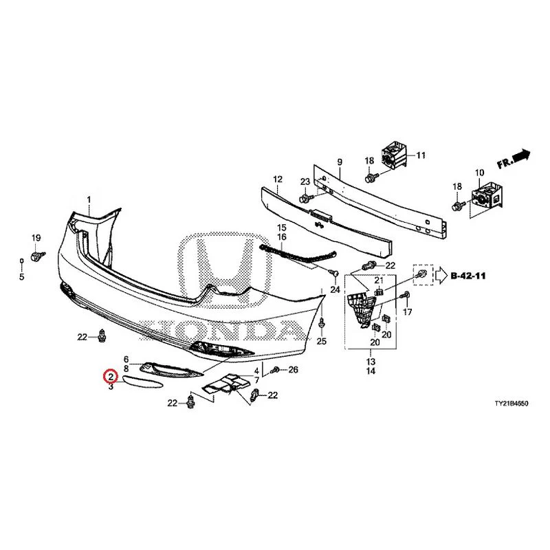 [NEW] JDM HONDA LEGEND HYBRID KC2 2016 Rear Bumper (100/110/500/510) GENUINE OEM - Image 8