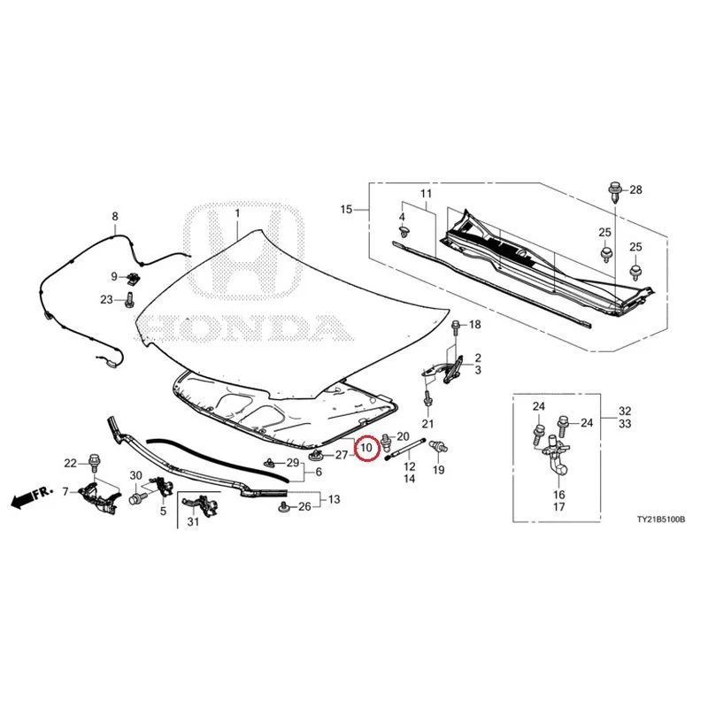 [NEW] JDM HONDA LEGEND HYBRID KC2 2016 Hood GENUINE OEM - Image 12