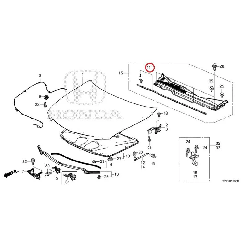 [NEW] JDM HONDA LEGEND HYBRID KC2 2016 Hood GENUINE OEM - Image 13