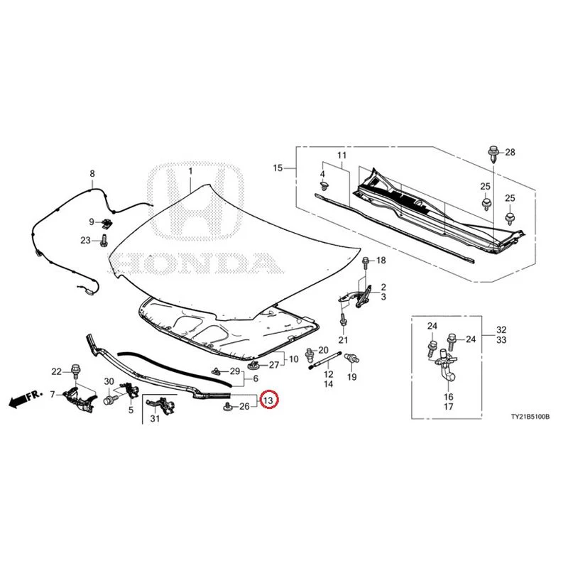 [NEW] JDM HONDA LEGEND HYBRID KC2 2016 Hood GENUINE OEM - Image 15