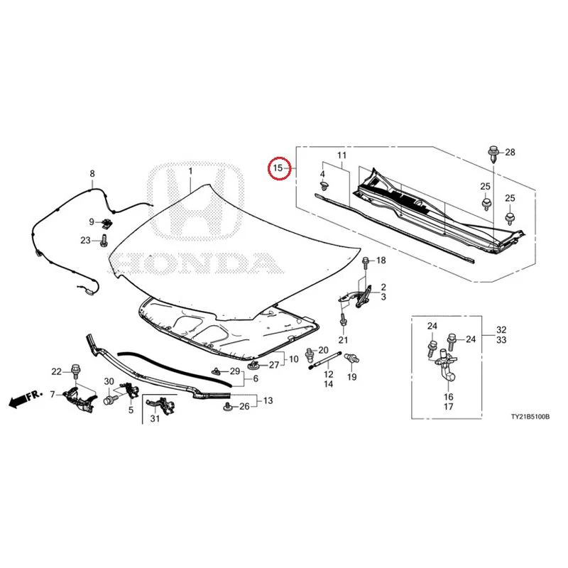 [NEW] JDM HONDA LEGEND HYBRID KC2 2016 Hood GENUINE OEM - Image 18