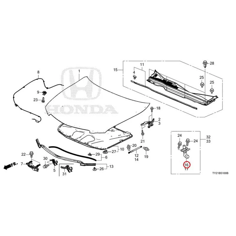 [NEW] JDM HONDA LEGEND HYBRID KC2 2016 Hood GENUINE OEM - Image 19