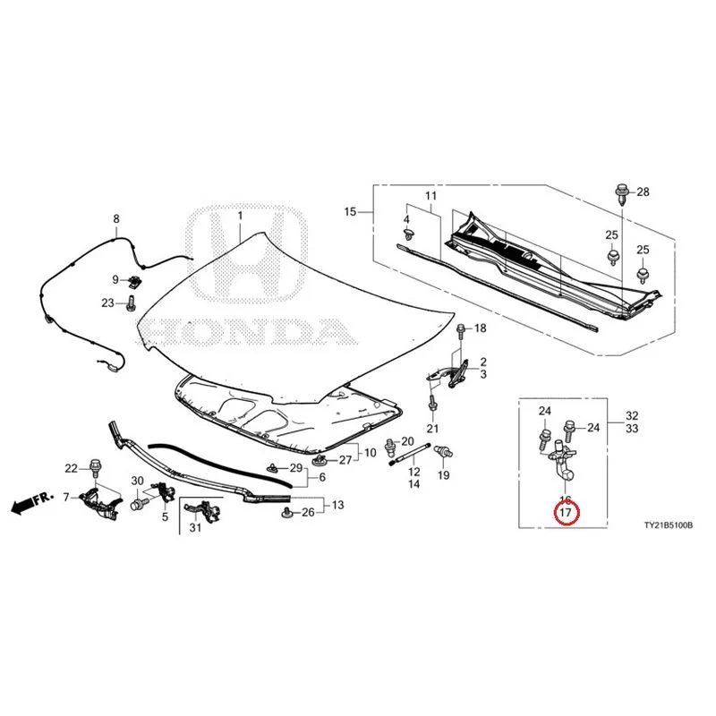 [NEW] JDM HONDA LEGEND HYBRID KC2 2016 Hood GENUINE OEM - Image 20