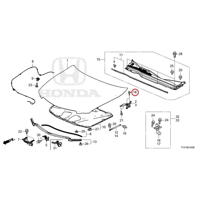 [NEW] JDM HONDA LEGEND HYBRID KC2 2016 Hood GENUINE OEM - Image 21