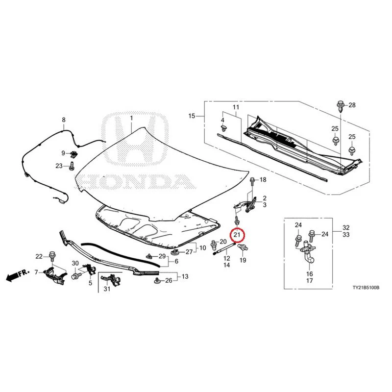 [NEW] JDM HONDA LEGEND HYBRID KC2 2016 Hood GENUINE OEM - Image 24