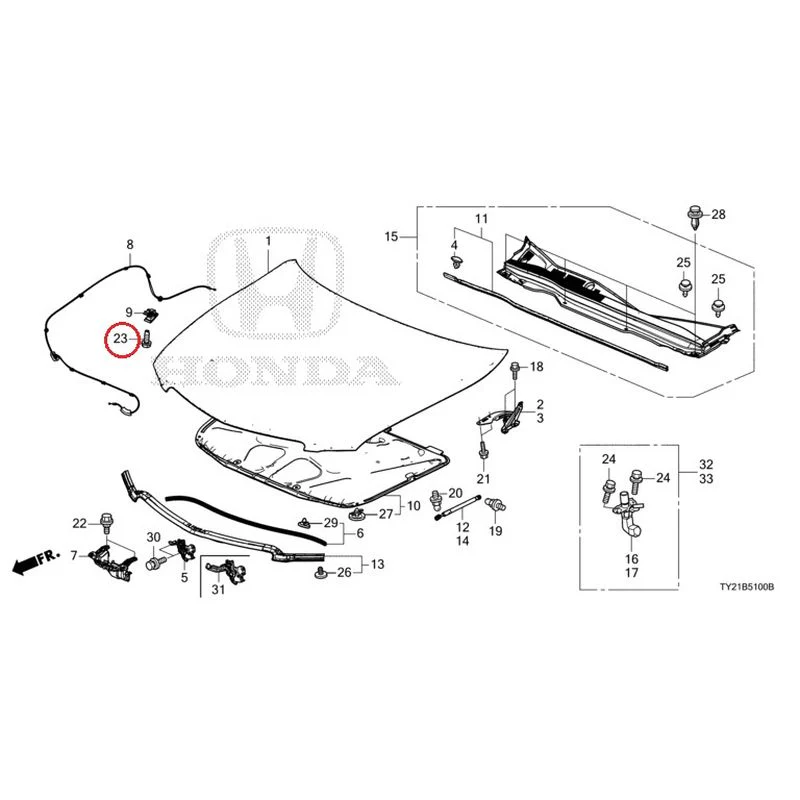[NEW] JDM HONDA LEGEND HYBRID KC2 2016 Hood GENUINE OEM - Image 27