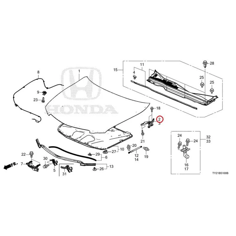 [NEW] JDM HONDA LEGEND HYBRID KC2 2016 Hood GENUINE OEM - Image 3