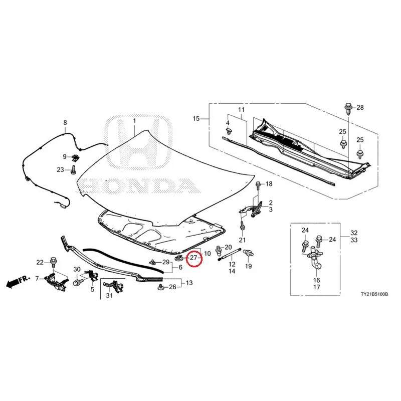 [NEW] JDM HONDA LEGEND HYBRID KC2 2016 Hood GENUINE OEM - Image 31