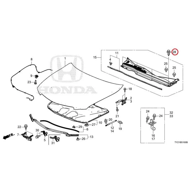 [NEW] JDM HONDA LEGEND HYBRID KC2 2016 Hood GENUINE OEM - Image 32