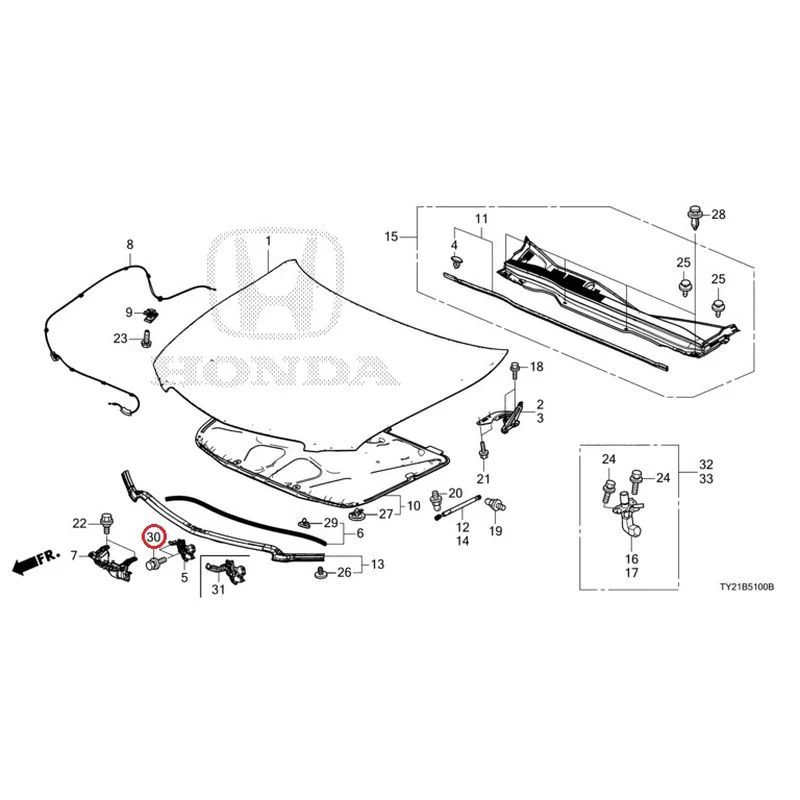 [NEW] JDM HONDA LEGEND HYBRID KC2 2016 Hood GENUINE OEM - Image 34