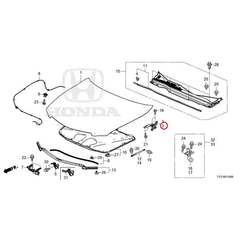 [NEW] JDM HONDA LEGEND HYBRID KC2 2016 Hood GENUINE OEM - Image 4