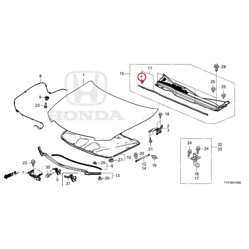 [NEW] JDM HONDA LEGEND HYBRID KC2 2016 Hood GENUINE OEM - Image 5