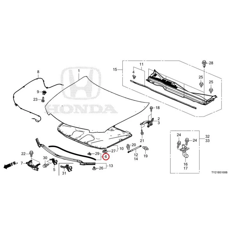 [NEW] JDM HONDA LEGEND HYBRID KC2 2016 Hood GENUINE OEM - Image 7