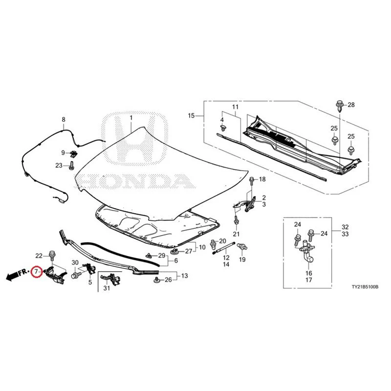 [NEW] JDM HONDA LEGEND HYBRID KC2 2016 Hood GENUINE OEM - Image 8