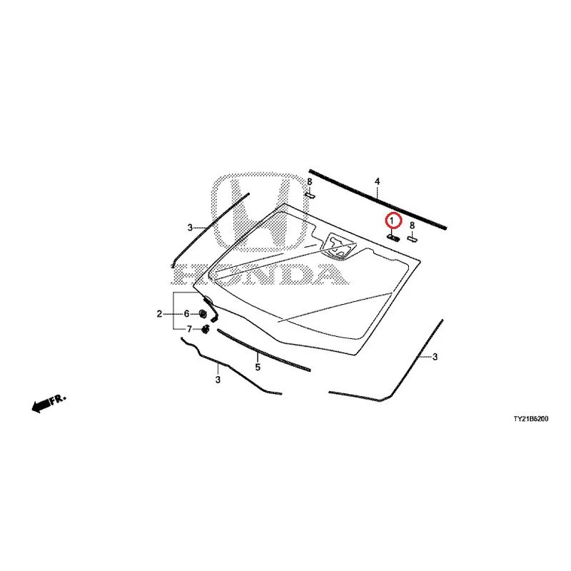 [NEW] JDM HONDA LEGEND HYBRID KC2 2016 Front Windshield GENUINE OEM - Image 2