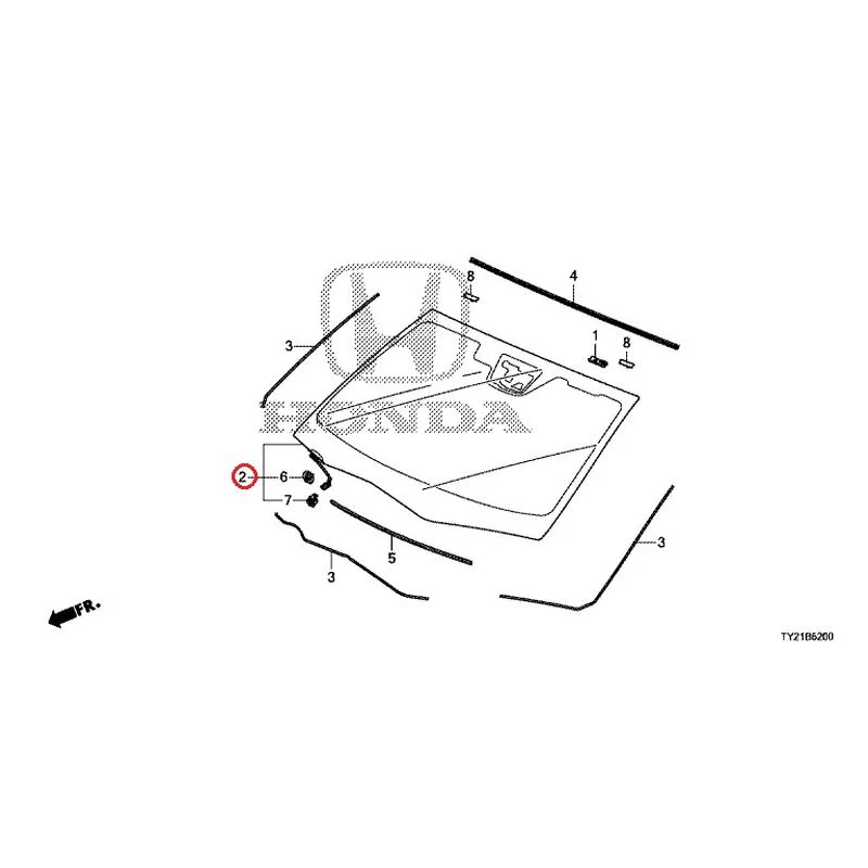 [NEW] JDM HONDA LEGEND HYBRID KC2 2016 Front Windshield GENUINE OEM - Image 3