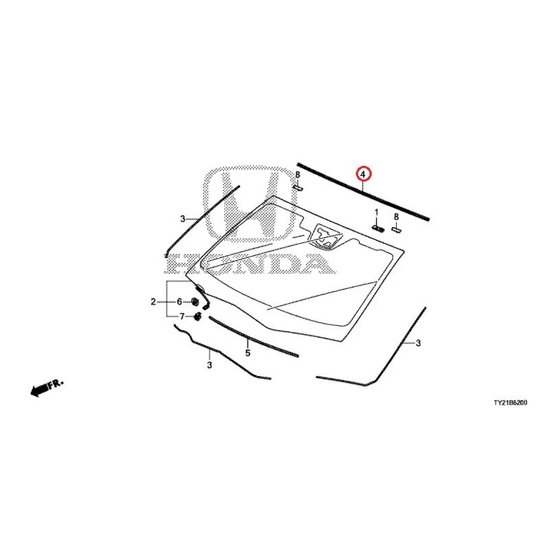 [NEW] JDM HONDA LEGEND HYBRID KC2 2016 Front Windshield GENUINE OEM - Image 5