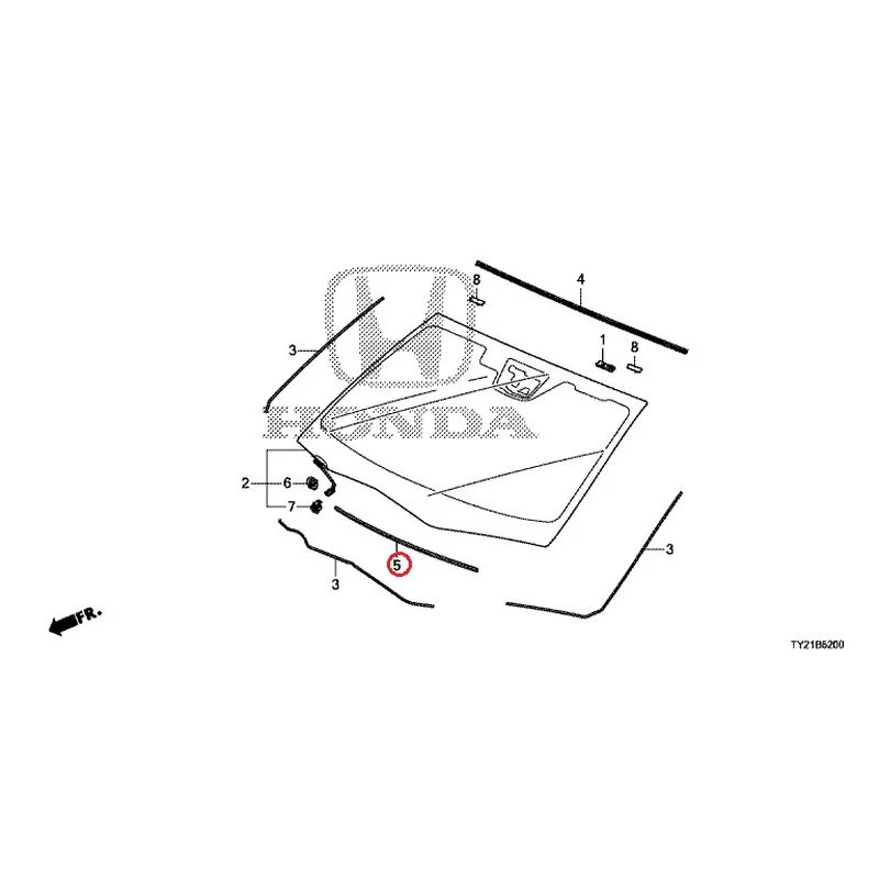 [NEW] JDM HONDA LEGEND HYBRID KC2 2016 Front Windshield GENUINE OEM - Image 6