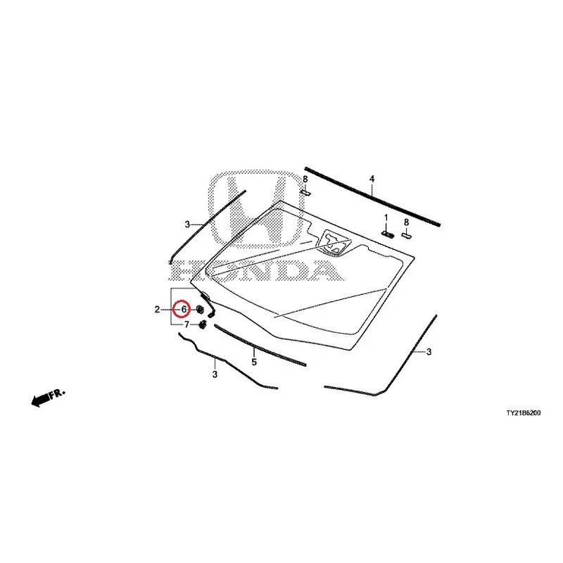 [NEW] JDM HONDA LEGEND HYBRID KC2 2016 Front Windshield GENUINE OEM - Image 7
