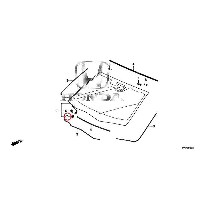 [NEW] JDM HONDA LEGEND HYBRID KC2 2016 Front Windshield GENUINE OEM - Image 8
