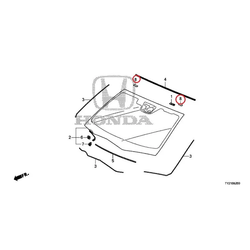 [NEW] JDM HONDA LEGEND HYBRID KC2 2016 Front Windshield GENUINE OEM - Image 9