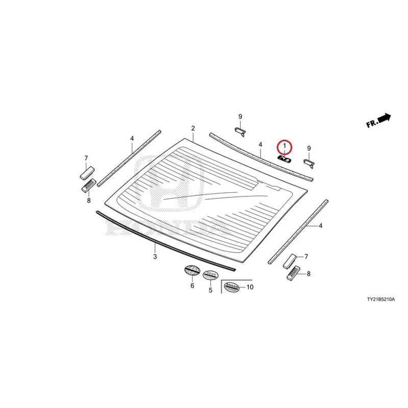 [NEW] JDM HONDA LEGEND HYBRID KC2 2016 Rear Windshield Glass GENUINE OEM - Image 2