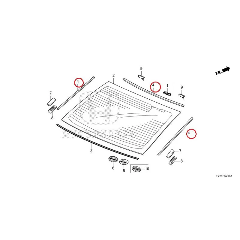 [NEW] JDM HONDA LEGEND HYBRID KC2 2016 Rear Windshield Glass GENUINE OEM - Image 5