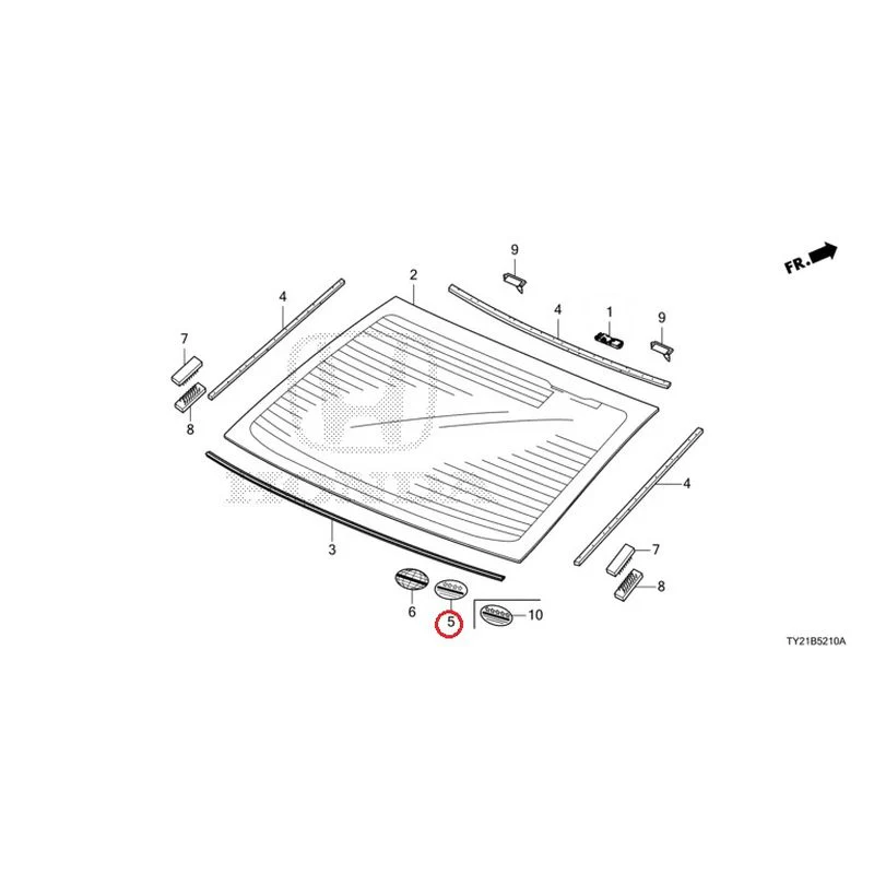 [NEW] JDM HONDA LEGEND HYBRID KC2 2016 Rear Windshield Glass GENUINE OEM - Image 6