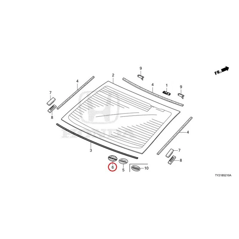 [NEW] JDM HONDA LEGEND HYBRID KC2 2016 Rear Windshield Glass GENUINE OEM - Image 7