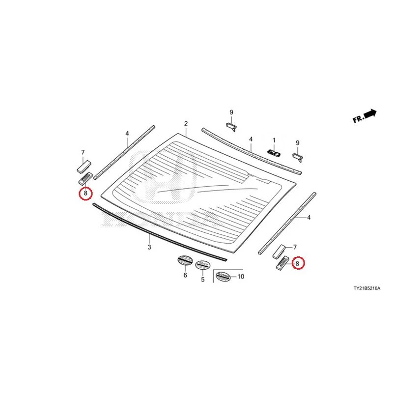 [NEW] JDM HONDA LEGEND HYBRID KC2 2016 Rear Windshield Glass GENUINE OEM - Image 9