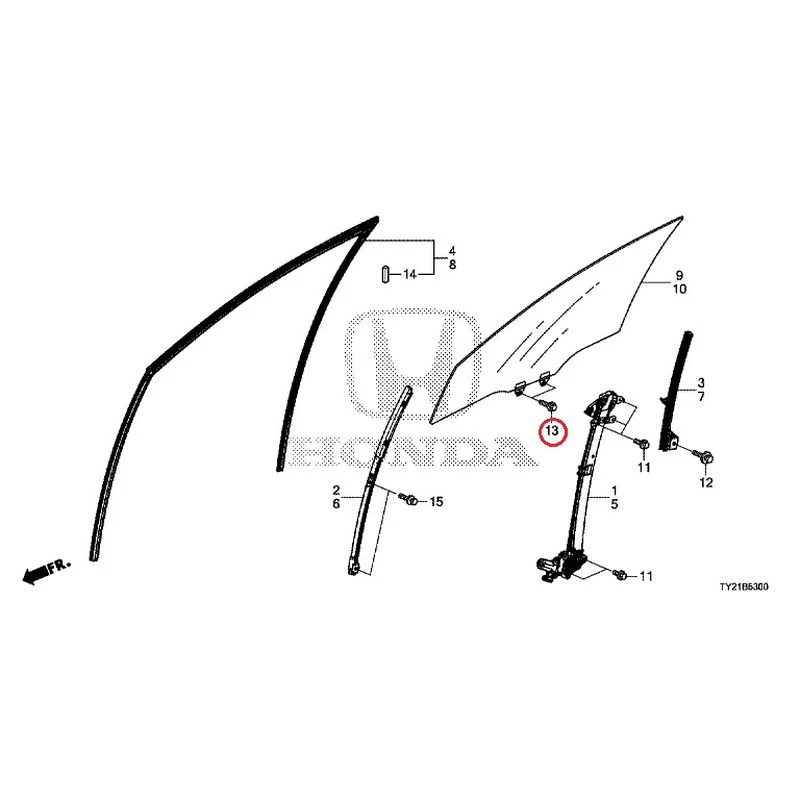 [NEW] JDM HONDA LEGEND HYBRID KC2 2016 Front Door Glass/Regulator GENUINE OEM - Image 16