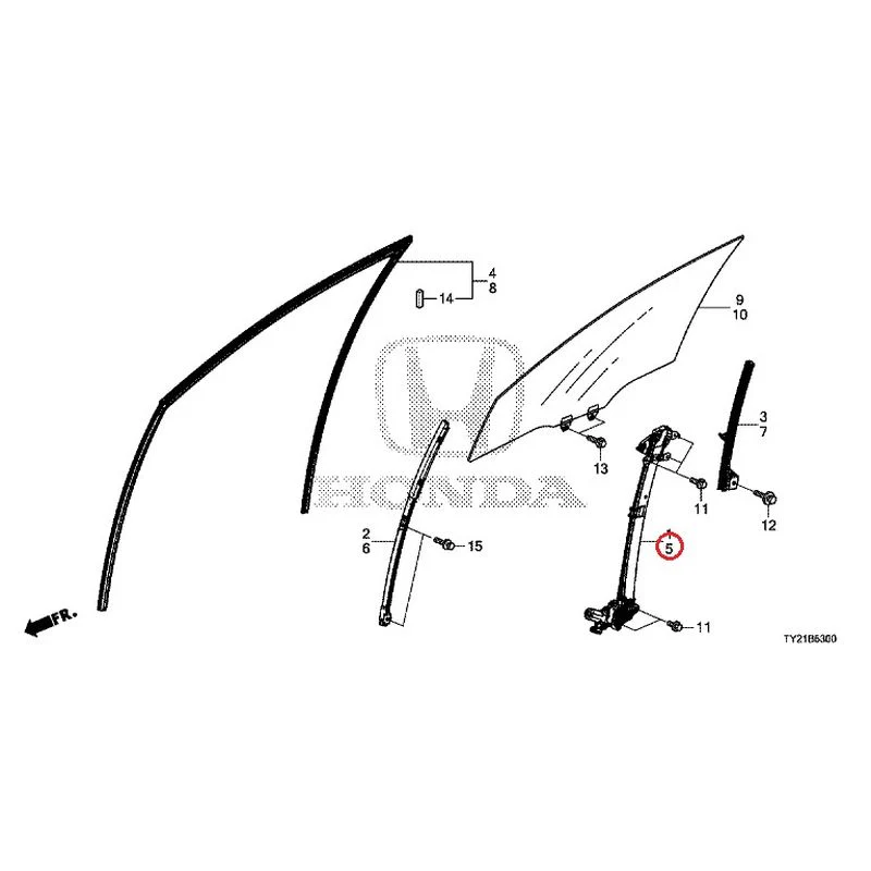 [NEW] JDM HONDA LEGEND HYBRID KC2 2016 Front Door Glass/Regulator GENUINE OEM - Image 7