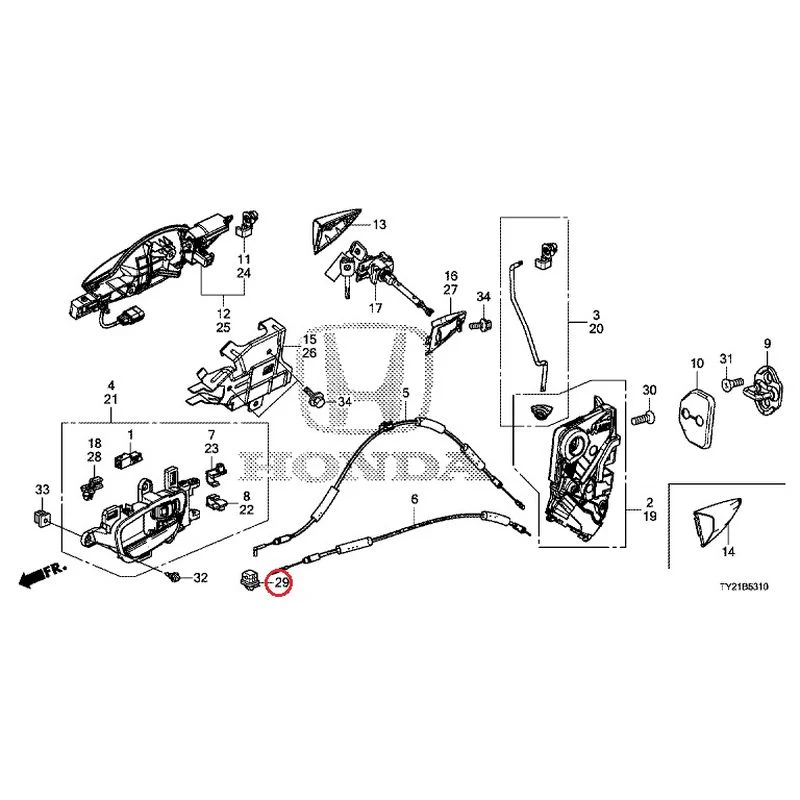 [NEW] JDM HONDA LEGEND HYBRID KC2 2016 Front Door Locks/Outer Handles GENUINE OEM - Image 40