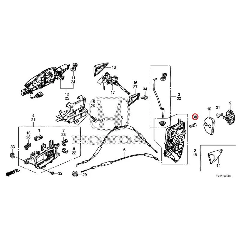 [NEW] JDM HONDA LEGEND HYBRID KC2 2016 Front Door Locks/Outer Handles GENUINE OEM - Image 41