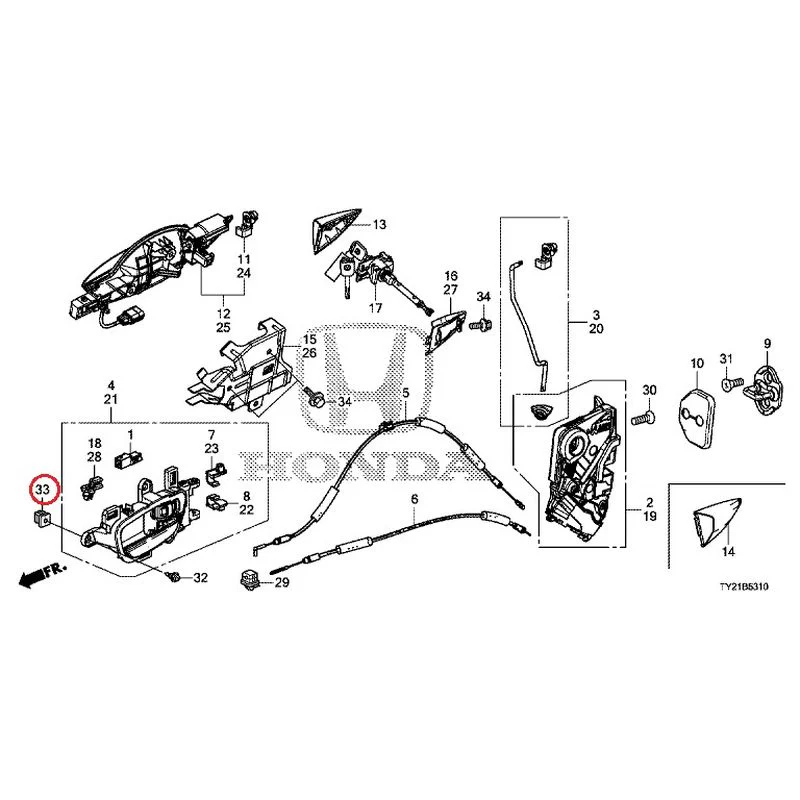 [NEW] JDM HONDA LEGEND HYBRID KC2 2016 Front Door Locks/Outer Handles GENUINE OEM - Image 44