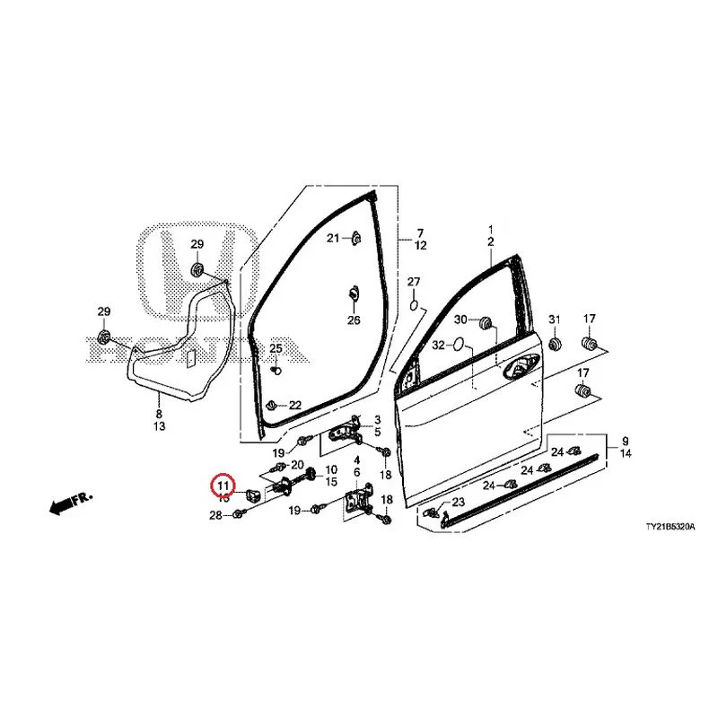 [NEW] JDM HONDA LEGEND HYBRID KC2 2016 Front Door Panel GENUINE OEM - Image 12