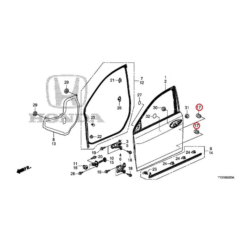 [NEW] JDM HONDA LEGEND HYBRID KC2 2016 Front Door Panel GENUINE OEM - Image 18