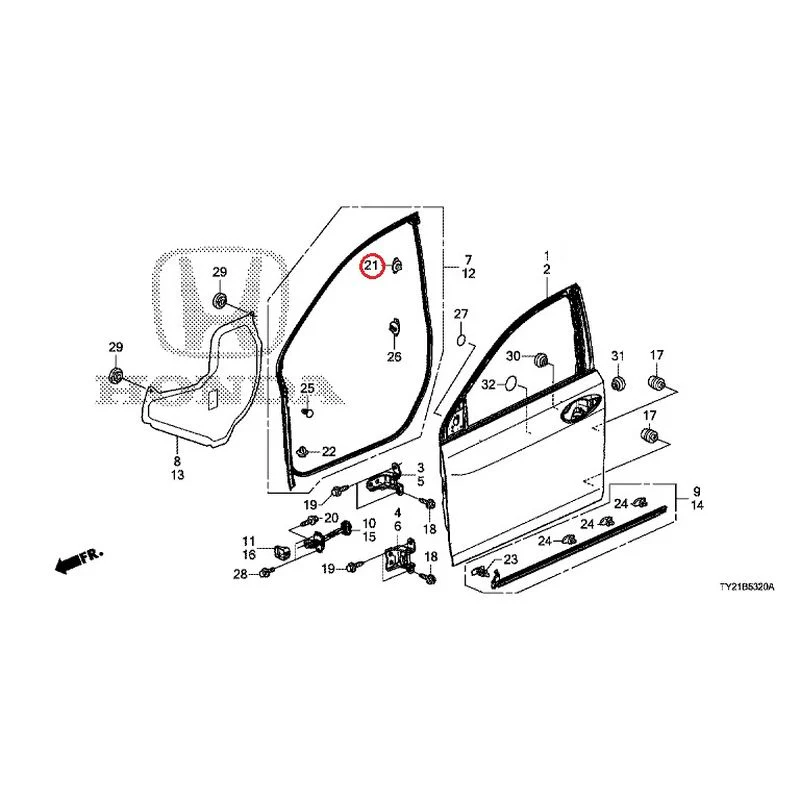 [NEW] JDM HONDA LEGEND HYBRID KC2 2016 Front Door Panel GENUINE OEM - Image 23