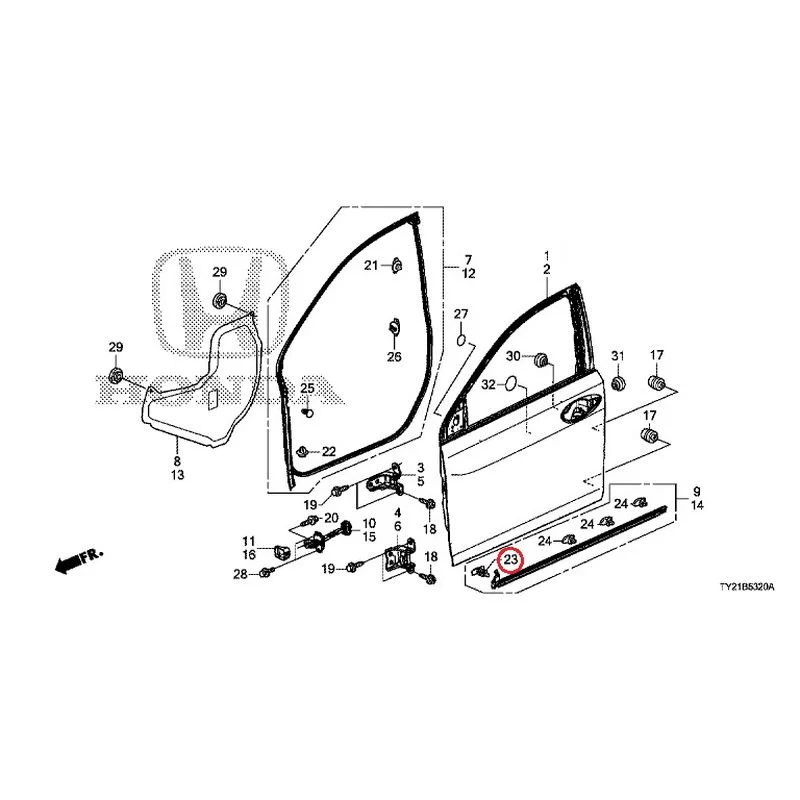 [NEW] JDM HONDA LEGEND HYBRID KC2 2016 Front Door Panel GENUINE OEM - Image 25