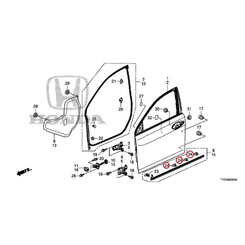 [NEW] JDM HONDA LEGEND HYBRID KC2 2016 Front Door Panel GENUINE OEM - Image 26