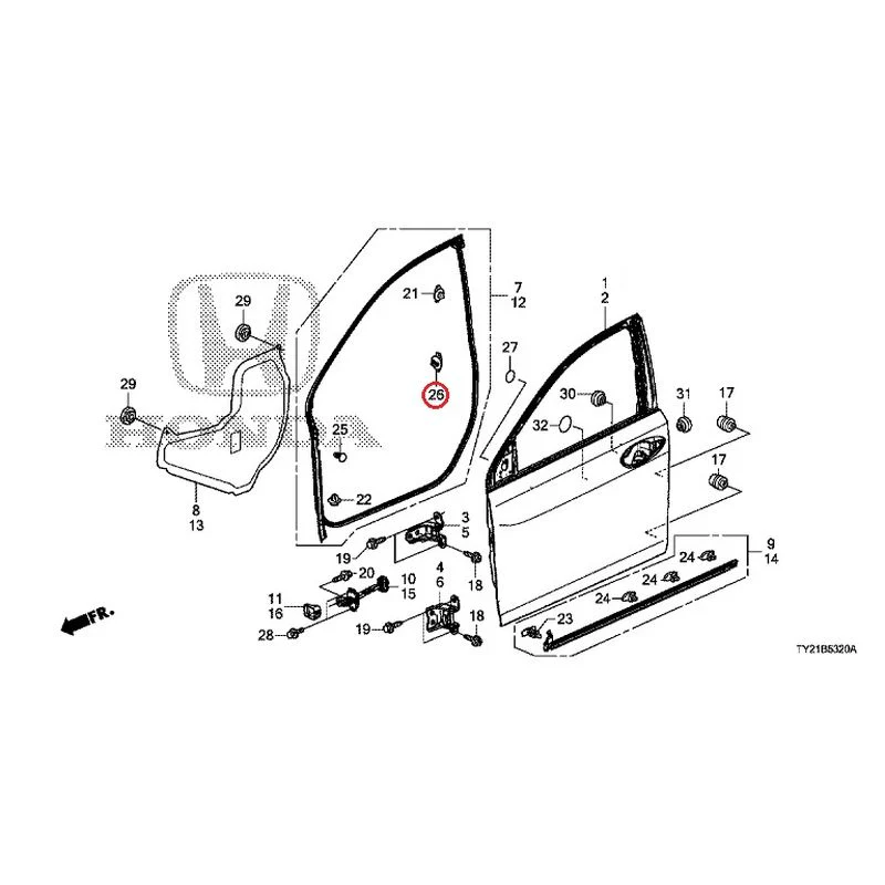 [NEW] JDM HONDA LEGEND HYBRID KC2 2016 Front Door Panel GENUINE OEM - Image 28