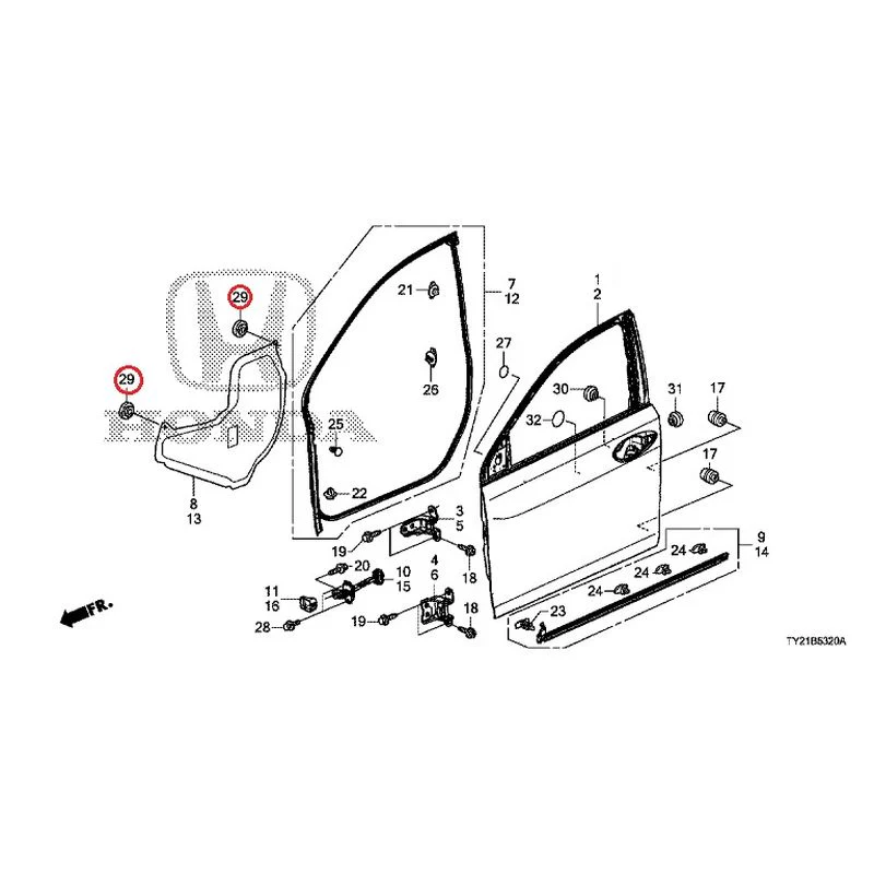 [NEW] JDM HONDA LEGEND HYBRID KC2 2016 Front Door Panel GENUINE OEM - Image 31