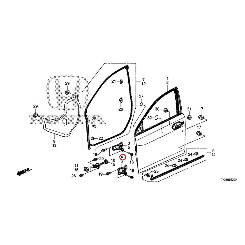 [NEW] JDM HONDA LEGEND HYBRID KC2 2016 Front Door Panel GENUINE OEM - Image 5
