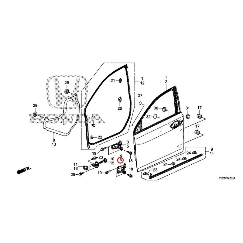 [NEW] JDM HONDA LEGEND HYBRID KC2 2016 Front Door Panel GENUINE OEM - Image 7
