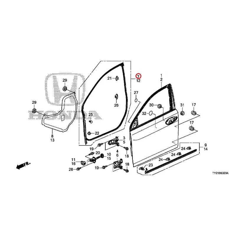 [NEW] JDM HONDA LEGEND HYBRID KC2 2016 Front Door Panel GENUINE OEM - Image 8