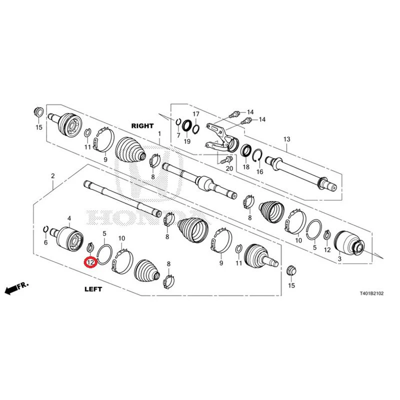 [NEW] JDM HONDA CIVIC FL5 2023 Front drive shaft/half shaft (TYPE R) GENUINE OEM - Image 13