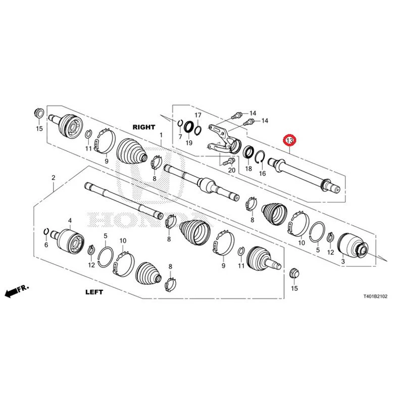 [NEW] JDM HONDA CIVIC FL5 2023 Front drive shaft/half shaft (TYPE R) GENUINE OEM - Image 14