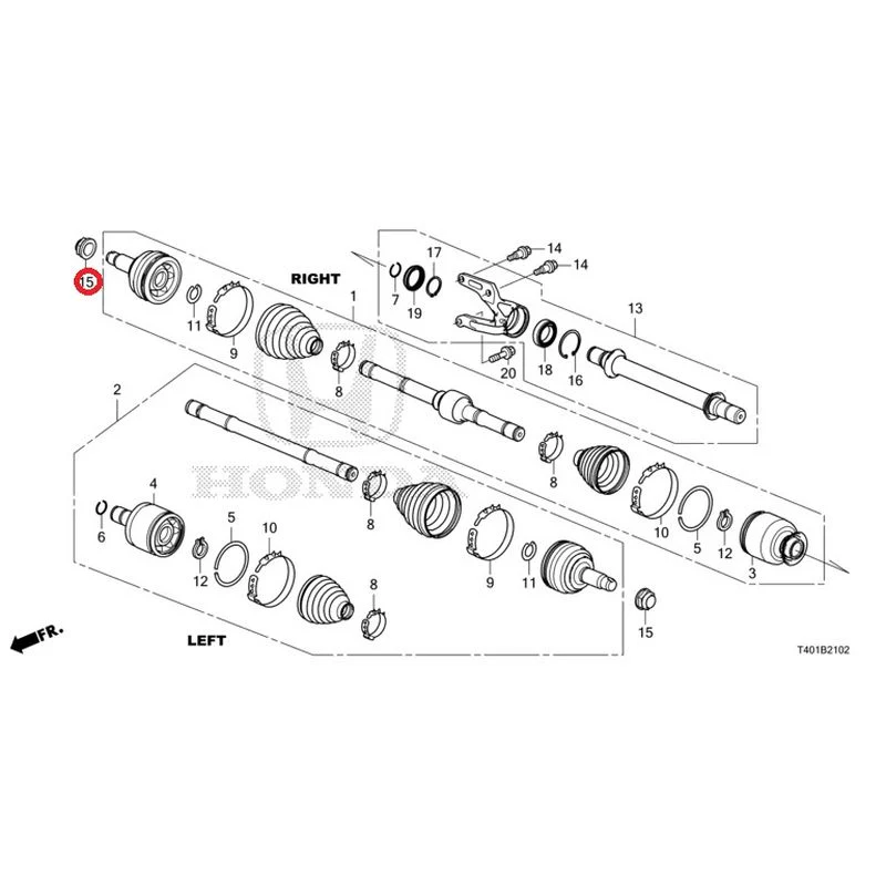 [NEW] JDM HONDA CIVIC FL5 2023 Front drive shaft/half shaft (TYPE R) GENUINE OEM - Image 16
