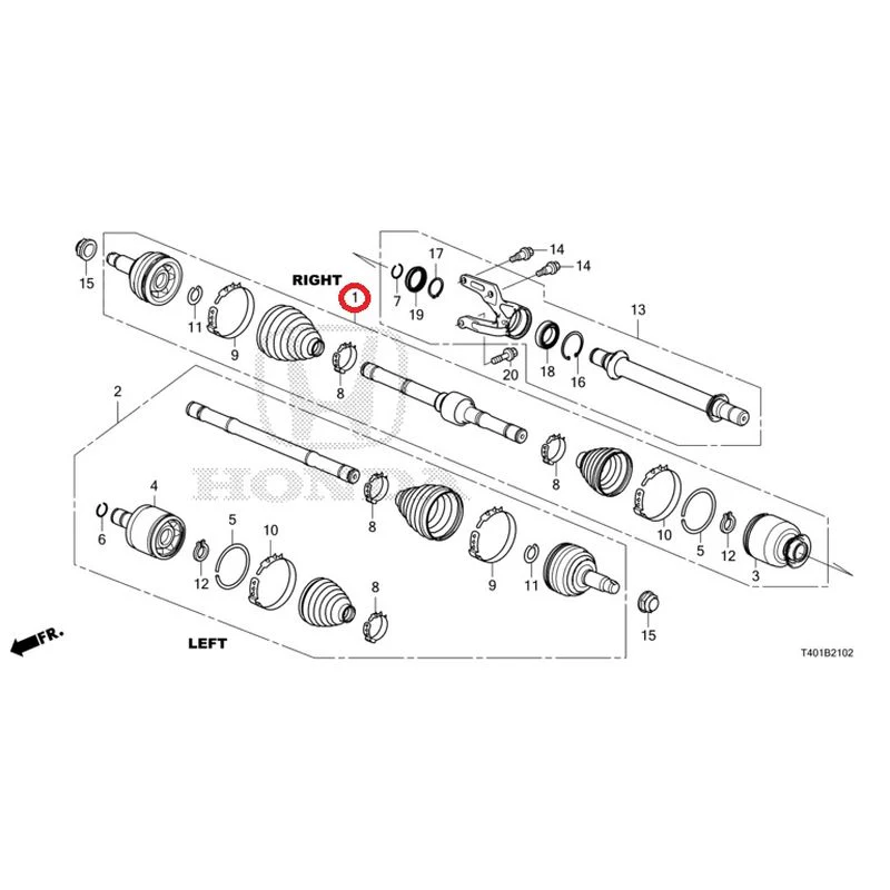 [NEW] JDM HONDA CIVIC FL5 2023 Front drive shaft/half shaft (TYPE R) GENUINE OEM - Image 2