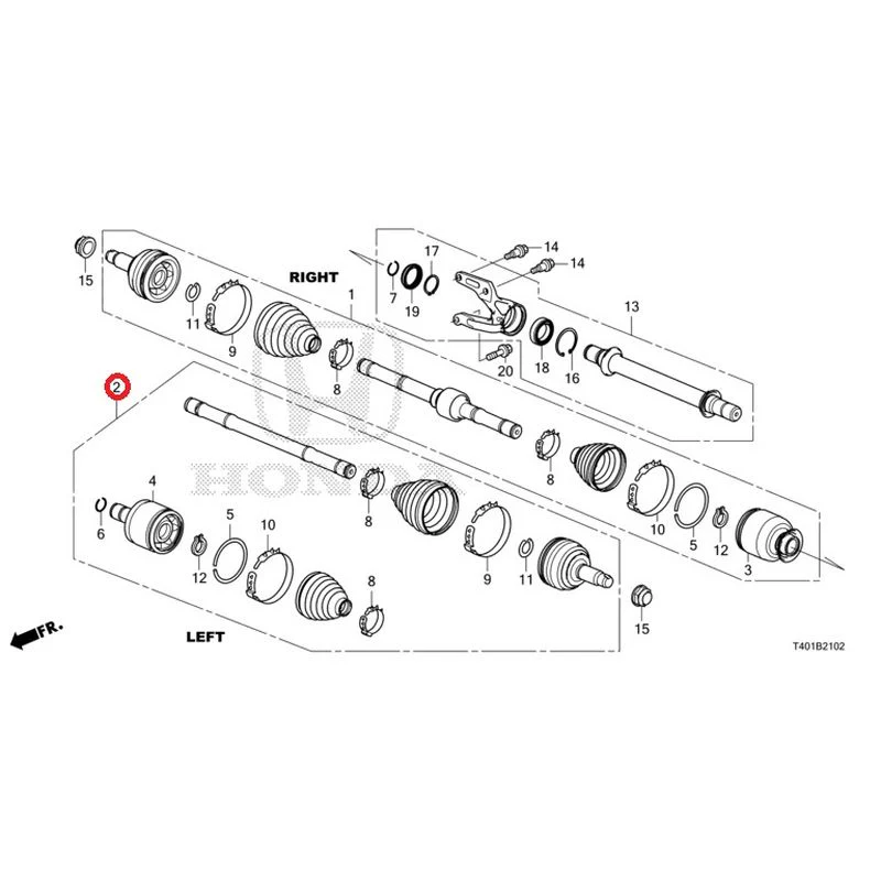 [NEW] JDM HONDA CIVIC FL5 2023 Front drive shaft/half shaft (TYPE R) GENUINE OEM - Image 3
